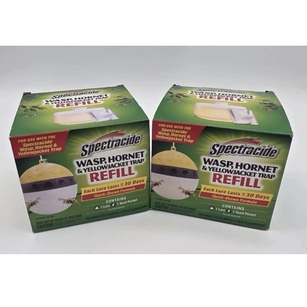 2 Pack Spectracide Wasp Hornet & Yellowjacket Trap Refill 13.5 Fl Oz (400ml)